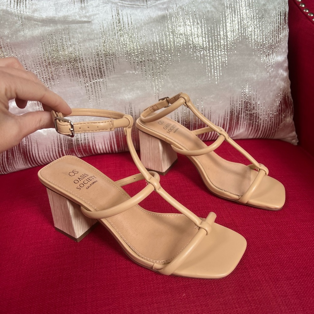 Oasis Society wooden heel sandals